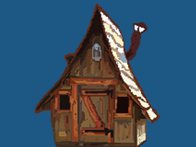 Pixel Cottage adobephotoshop cabin design graphic design illustration photoshop pixel art pixel cabin pixel design
