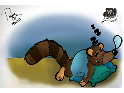 Sleep animals cartoon design fanart illustration night