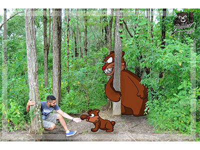 Wild animals cartoon design fanart illustration wood