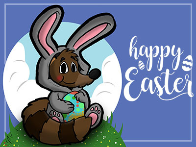 Happy Easter animals cartoon design easter fanart illustration