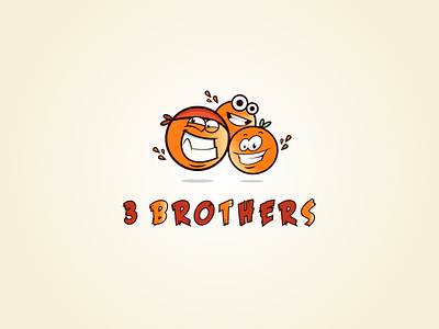 3 Brothers Cartoony Illustration Logo adobe illustrator cartoon cartoonylogo design illustration logo logodesign