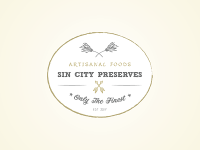 Sin City Preserves Logo adobe illustrator design logo logodesign logotype vintage