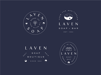 Laven Soap marks branding design identity illustration label logo packaging portfolio stamp vintage