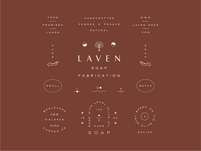 Laven Soap branding branding design identity illustration label logo portfolio stamp vintage