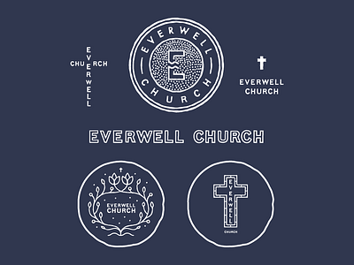 Everwell Church branding design graphc handmade identity illustration label logo portfolio stamp