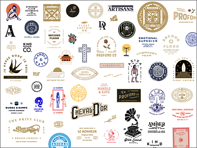 2017 Logofolio branding clothing design graphic handmade identity illustration label logo portfolio t shirt vintage