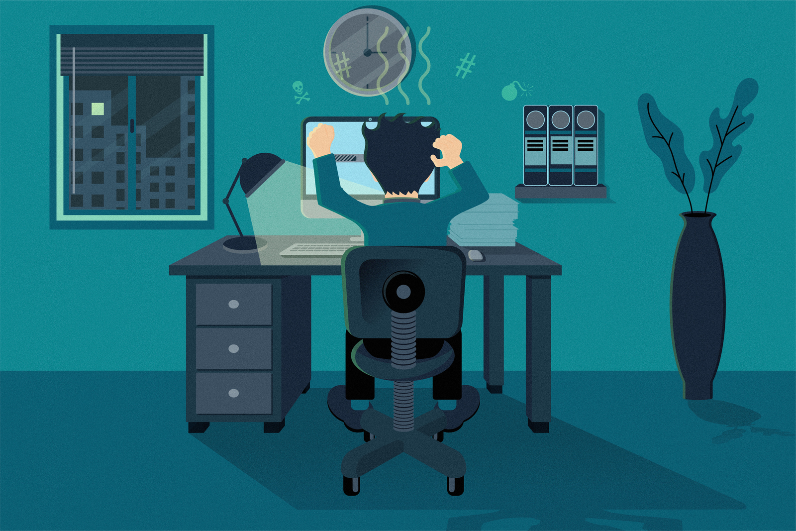 Working All Night Long By Mauro Renard On Dribbble