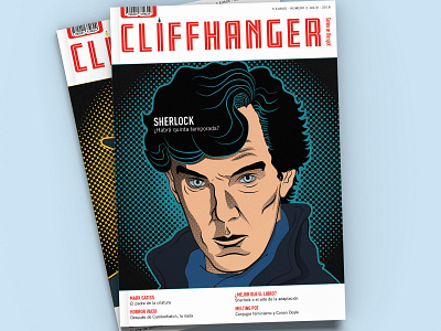 Magazine Cover Design + Sherlock Illustration adobe illustrator cc adobephotoshop comic style cover design design graphic deisgn halftones illustration magazine cover magazine design magazine illustration sherlock sherlock holmes spotlight vector