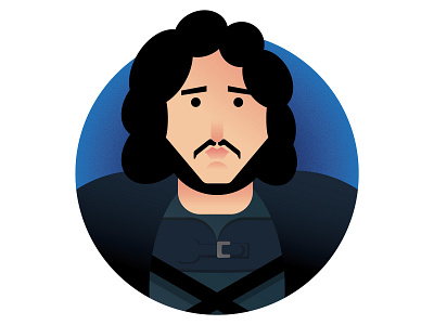 Winter is Here: Jon Snow (Game of Thrones Characters) adobe illustrator cc design drawing challenge flat design game of thrones icon icon a day illustration illustration a day jon snow minimalism minimalist portrait vector winter is coming winter is here