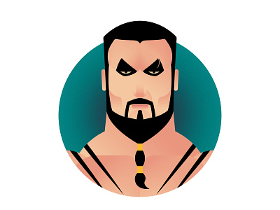 Khal Drogo: Winter is Here adobe illustrator cc design flat design game of thrones icon icon a day illustration minimalism portrait poster vector winteriscoming