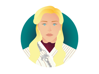 Daenerys Targarien - Winter Is Here adobe illustrator cc daenerys targaryen design flat design game of thrones got gots8 graphic deisgn icon icon a day illustration juegodetronos minimalism mother of dragons poster vector