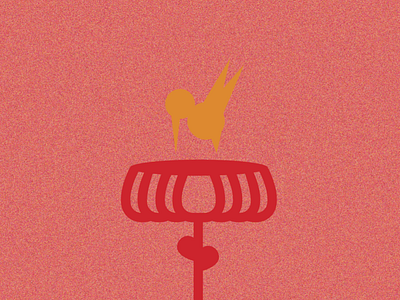 Spring-y bird design flower grain graphic design hummingbird illustration pink red spring yellow