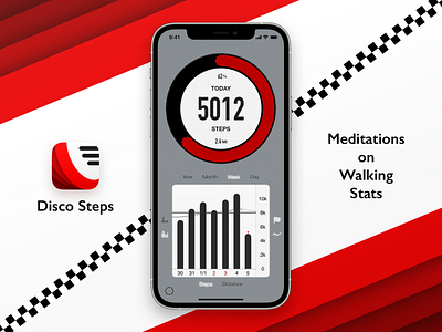 Disco Steps App app design ios ui