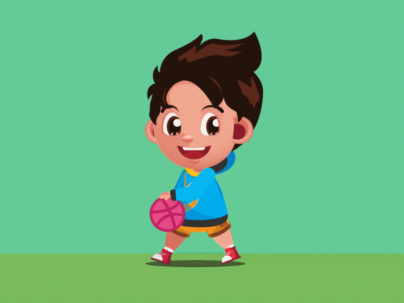 Sani's dribbling animation character dribbble first shot motion graphic