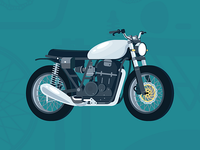 Classic Bike Concept bike classic illustration illustrator motor bike wheel