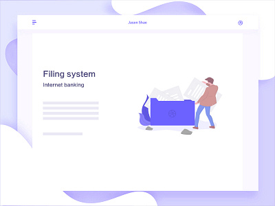 Filing system financial icon illustration record
