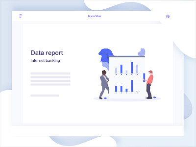 Data report data financial illustration