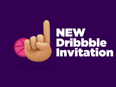 One Dribbble Invitation ☝🏼 brand branding dribbble best shot dribbble invite dribbbleweeklywarmup illustration logos london typography ui ux vector