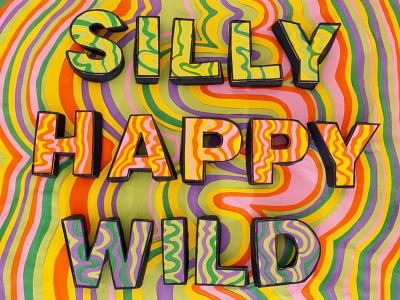 Silly Happy Wild french paper music paper paper design papercraft typogaphy