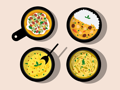Food illustration brushes colors colorscheme design food illustration foodie graphic design illustration photoshop