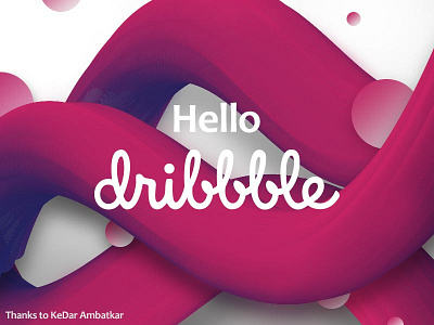 Hellooooo Dribbble! community debut design dribbble hello illustration photoshop