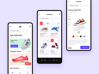 Sneaker Store App figma mobile app shoe shoe ui sneaker ui