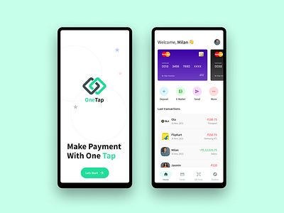 OneTap- Payment App figma payment app payment app ui ui ui design