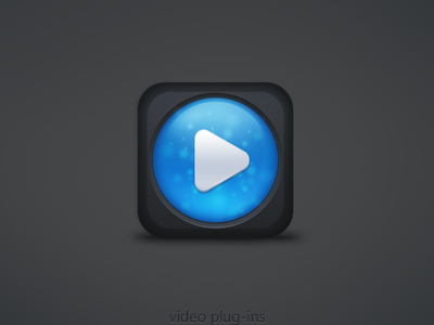 video plug-ins icon app icon ios logo plug ins video