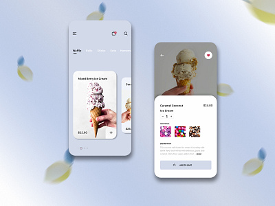 Ice Cream | Mobile App app cream design ice iceream mobile ui ux