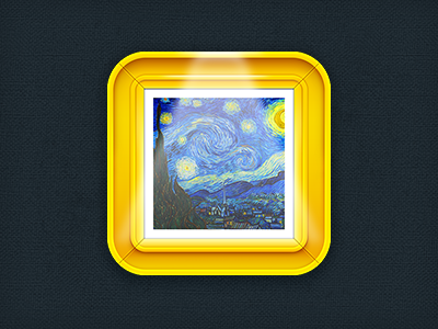 Upcoming project - iOS app icon app art frame ios painting yellow