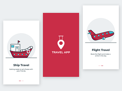 Travel App illustration minimal mobileapp mobileui splashscreen travel travel app travelscreen ui design