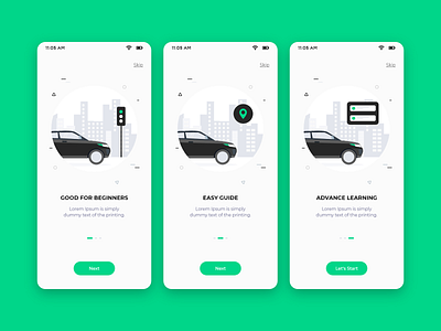 Driving App Splash Screen app design branding design driver app driving illustration inspiration interaction layout minimal mock up splash screen ui ui design