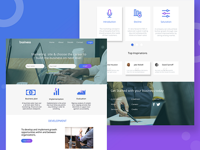 Landing page for marketing site advertising business creative inspiration landing page layout marketing minimal popular design ui design web design website