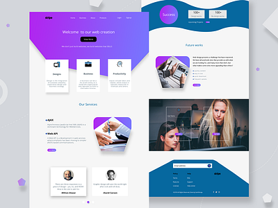 Landing page for professional websites advertising business creative inspiration landing page layout marketing minimal popular design ui design web design website