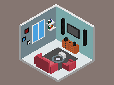 Isometric Room art board concept creative icon illustration inspiration layout minimal ui ui kit vector web design