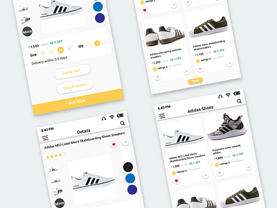 Adidas App designs app concept concept icon illustraion inspiration layout minimal app uidesign ux ui vector