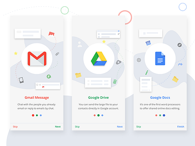 Google Screens app google icon inspiration layout mobile ui mock up on boarding ui desgin ui kit