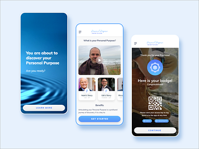 Personal Purpose App UI/UX adobe xd app app design blue ios minimal mobile app product product design purpose ui uiux user experience ux ux design uxdesign web