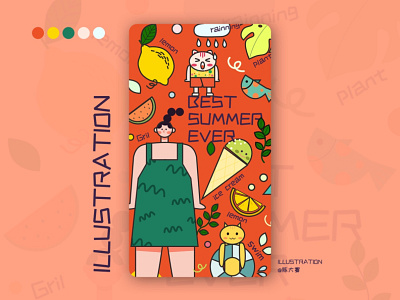 Best Summer Ever design flat illustration