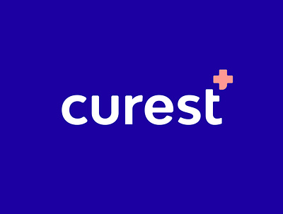 Logotype for VR Health company Curest brand branding design health healthcare identity logo logotype vr