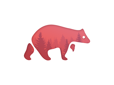 Logotype for Idet Fjällby (Idet Mountain Village) alpine bear branding forest illustrator logotype nature symbol vector
