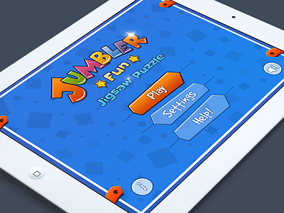 Jumbler - Splash Screen blue fun jigsaw puzzle ios application ipad app ipad game jumbler kids game puzzle app