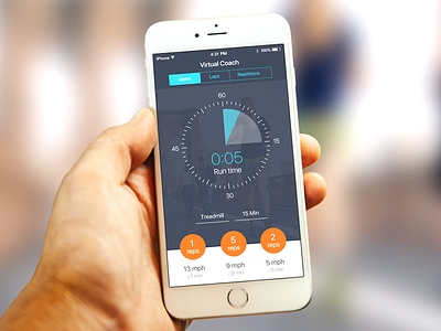 Speedfit - Virtual Coach fitness health ios app speed ui design virtual coach