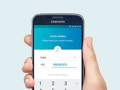 Verify Mobile Number android app blue check in registration samsung verification verify mobile veris id
