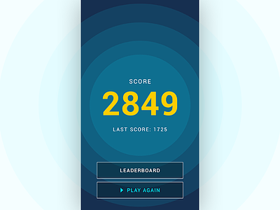 Score Screen - Odd One Out android blue clean game ios leaderboard minimal odd one out play ripple ui yellow
