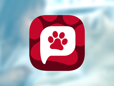 Petcomm - App Icon app icon app store dog ios love paw pet lovers petcomm social network ui