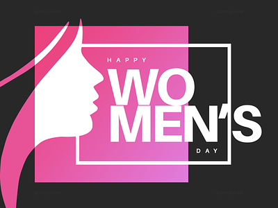 Happy International Women's day gender happy men pink poster ui women womens day