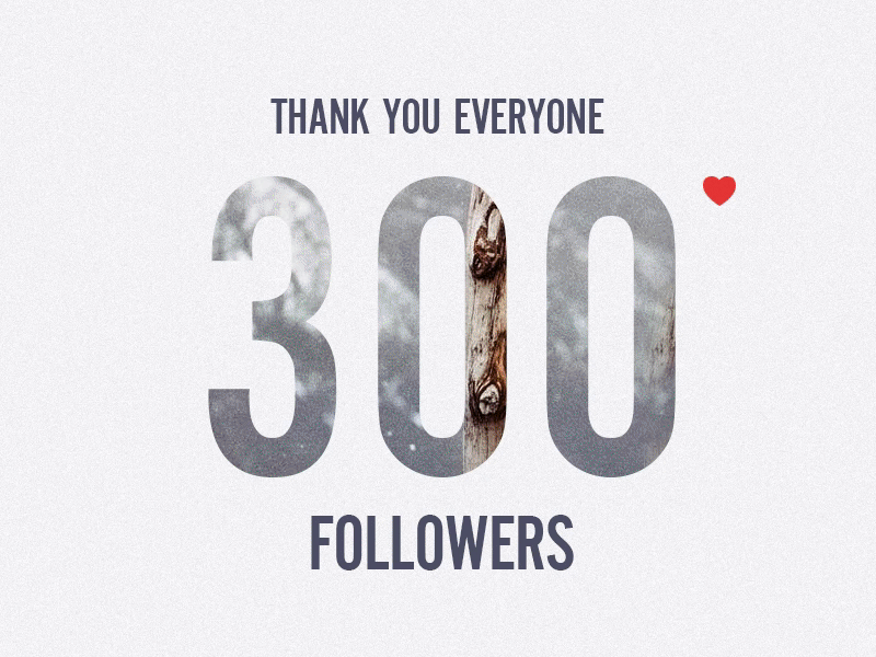 300 Followers | Thankyou Everyone <3 300 animation dribbble followers gif thankyou ui
