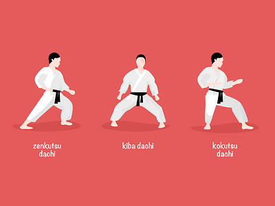 karate stances arms belt body head illustraion karate kimono legs posture sport stance