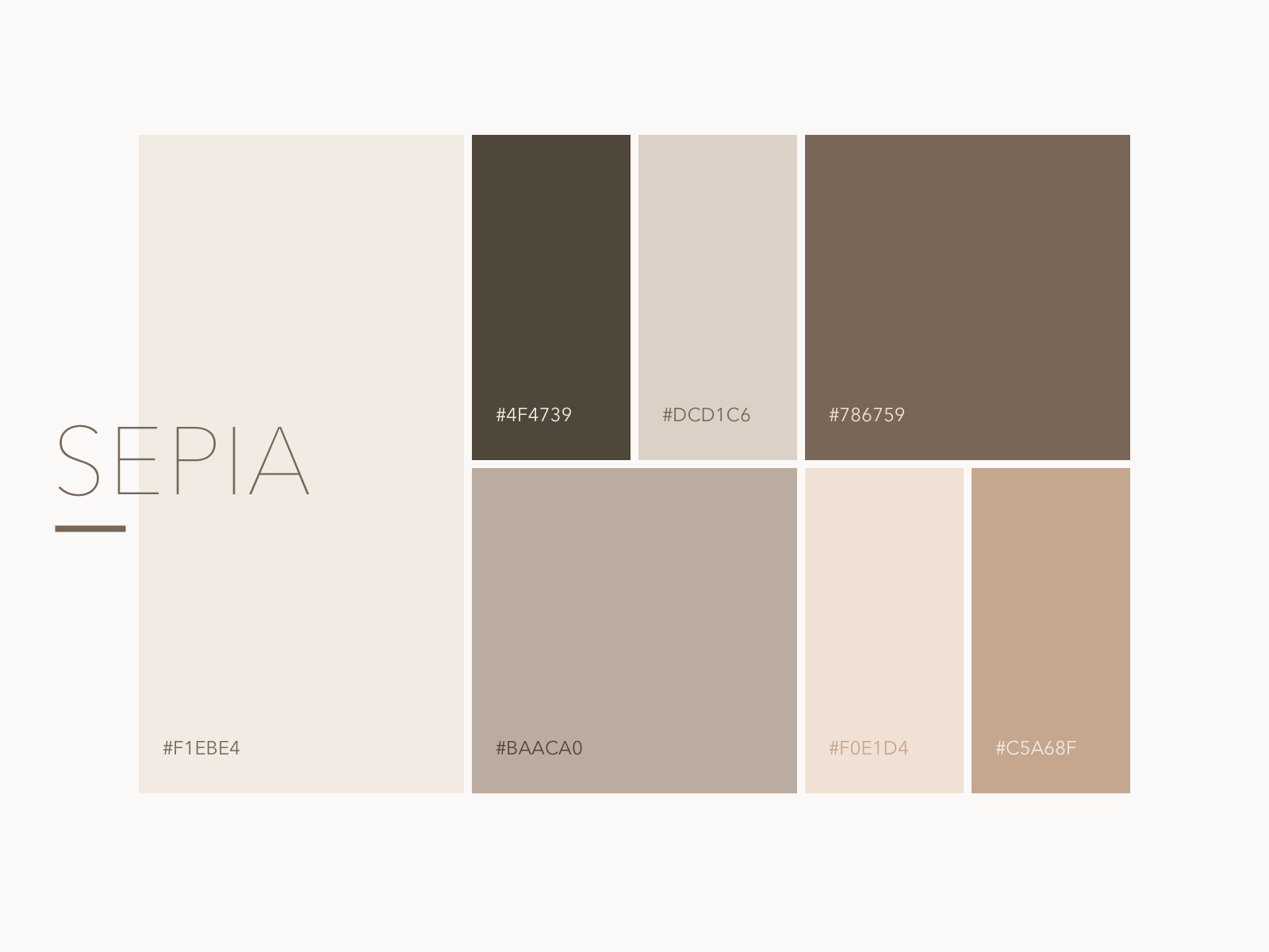 Sepia Color Pallette by Kristiana on Dribbble